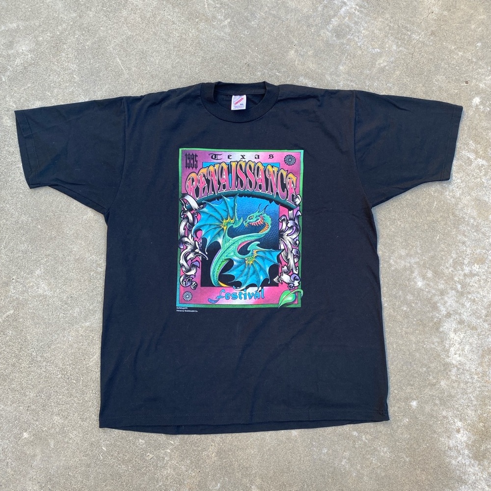 Vintage 90s Texas renaissance fair dragon t